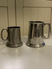 Wm Widdop Pewter Tankard 1883 and Sheffield Pewter Tankard