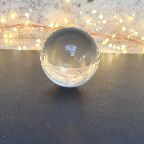 Small glass crystal ball - glass,