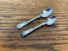 2 X ANTIQUE SHELL FORM SILVER