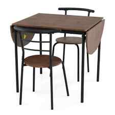 itzcominghome Folding Drop leaf Butterfly Dining Set with Table 2 Chairs Kitchen