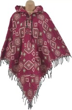 Geometric Print Hooded Acrylic