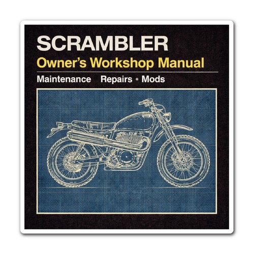 10cm scrambler bike vinyl - x,