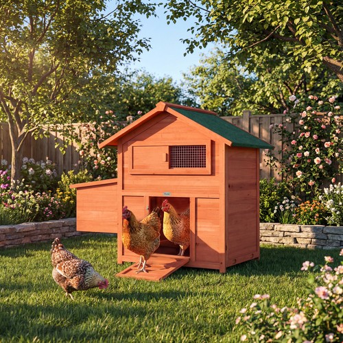 Pawhut chicken coop wooden - coop,,