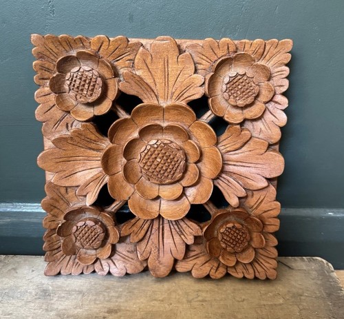 Hand carved floral decorative - floral,