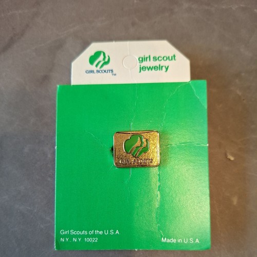 Girl scouts vintage metal pin - girl,