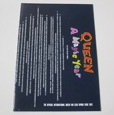 Queen Fan Club Magazine Spring 1987 Issue (VG+)