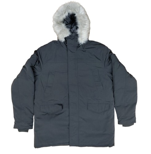 Mens parka jacket fur hooded - mens,