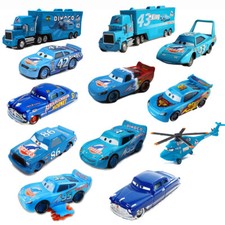 Lightning McQueen Blue Model Car Diecast Dinoco King Series Disney Pixar Cars