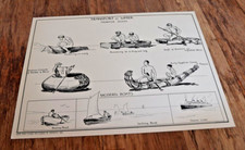 Water Transport Dug-out canoe coracle etc New Era Classroom Poster VINTAGE Rare