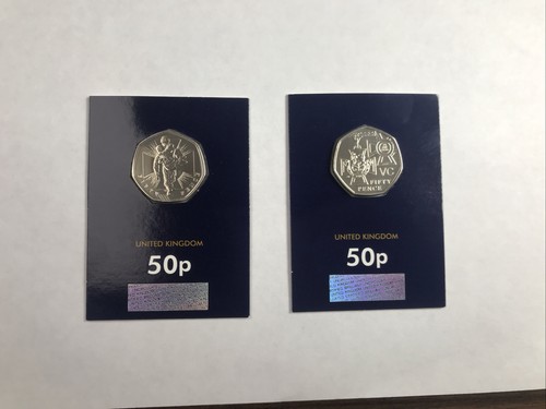 50p coins victoria - coins,, cross