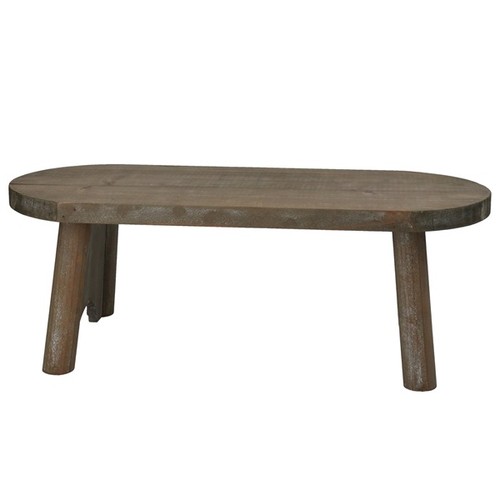 Decorative oval fir wood - fir, bench