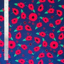 Remembrance Day Poppy Fabric