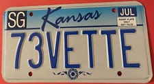 73VETTE Vanity License Plate