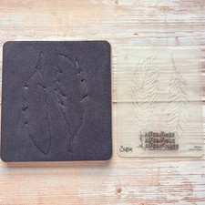 Tim Holtz Alterations Sizzix 660237 Feather Duo Bigz Die And Embossing Folder