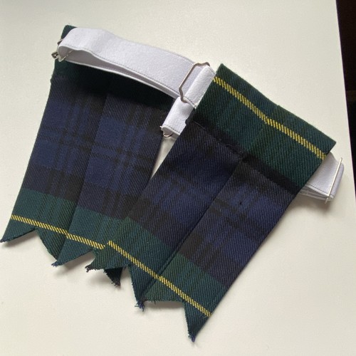 Scottish blue tartan kilt hose - scottish,