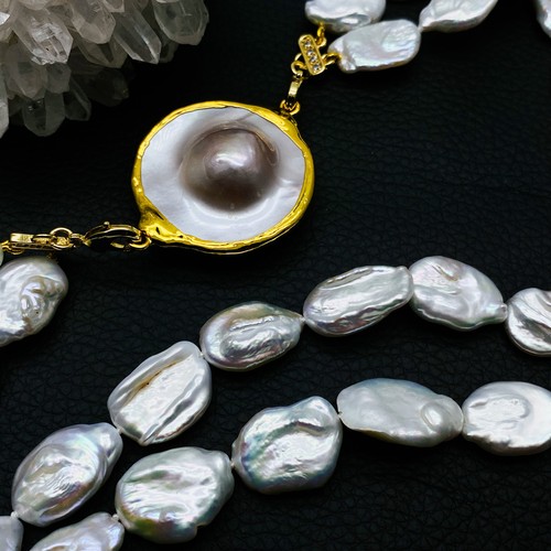 Rows white keshi freshwater - rows,