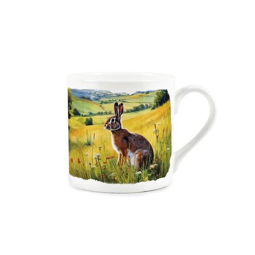 Rabbits hare bone china mug - hare,