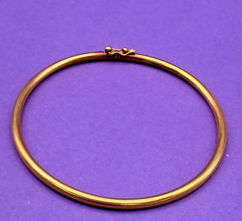 19k solid gold vintage bangle - solid,