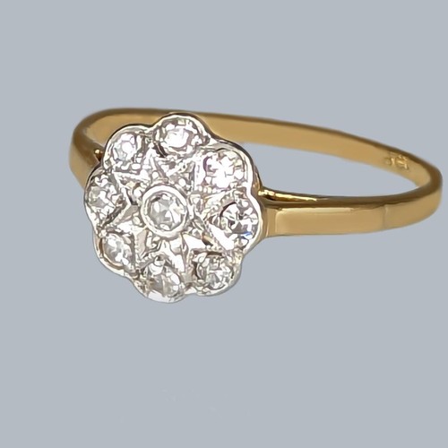 Antique 1920s diamond cluster - 1920s,