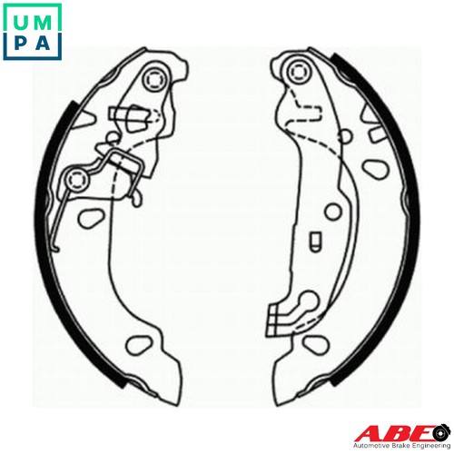 Brake shoe set c0g052abe - set, for