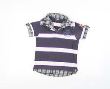 urban outlaws Boys Black Cotton blend Polo Size 9-10 Years