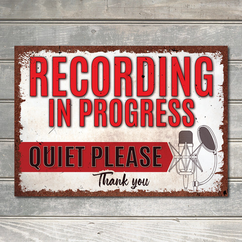 Quiet recording studio - studio, sign