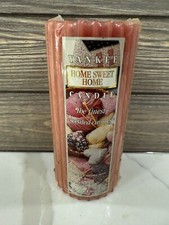 Vintage Rare HTF Yankee Candle Home Sweet Home Scented 6"x3" Pillar