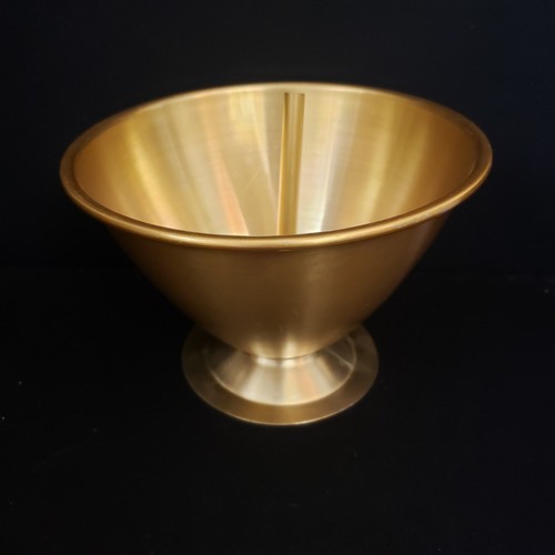 Vintage gold aluminum bowl - gold,