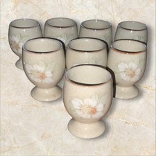 Denby Daybreak 8x Egg Cups Height 2.5” Pedestal Base Hardly Used Excellent