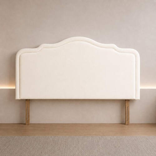 Curved headboard arched - curved, plush
