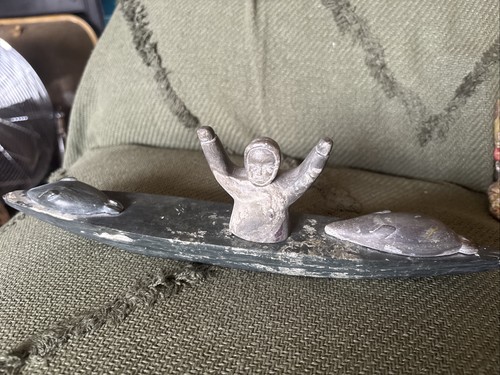 Vintage inuit carving - carving, seal