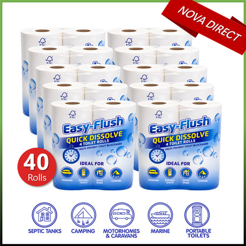 Toilet roll easy flush - roll, soft