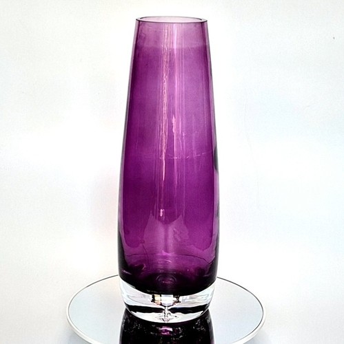 Vintage purple art glass vase - vintage,