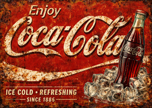 Enjoy coca cola retro - cola, vintage