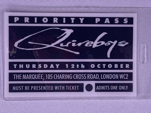 Quireboys ticket pass vintage - ticket,