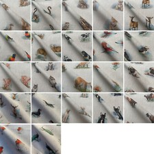 Animals Digital Print Cotton Linen Fabric Material For Craft Curtain Patchwork