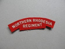 Northern Rhodesia Regiment Cloth Shoulder Title Badge Rhodesian EW