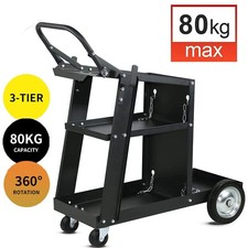 3 Tier Trolley Welding Cart for MIG TIG Welders Machine Welding Trolley w Chain