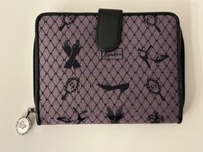 Vintage Lulu Guinness Iconic Fishnet Print Wallet Purse