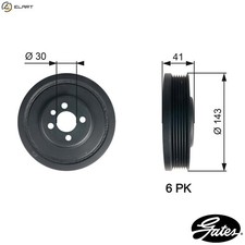 BELT PULLEY CRANKSHAFT TVD1001