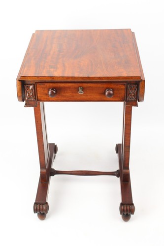 Small regency mahogany lamp - mahogany,