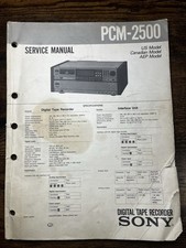 Sony PCM-2500 DAT Machine Service Manual