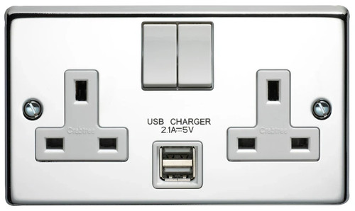 13a double plug socket gang - 13a,