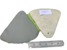 RETRO SCRAP PIECES GREY 2 Samples COW HIDE GENUINE LEATHER SUEDE MATERIAL CLOTH