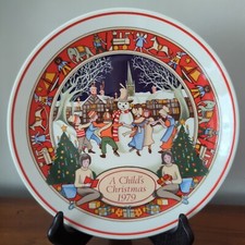 Wedgwood A Child's Christmas 1979 Collectors Plate VGC No Chips Cracks Crazing 