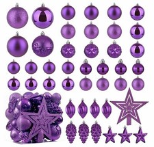 Christmas Tree Decoration Ball Set 43Pcs Shatterproof Bauble Ornaments Home XMas