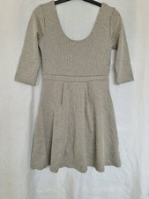 Miss Selfridge women's beige mix skater dress size 10
