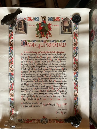 Oath freedom coventry 1955 - oath, of