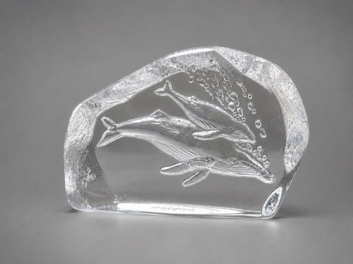 Dartington crystal humpback - crystal,