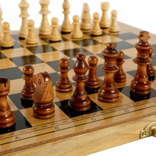 New large chess - new, wooden